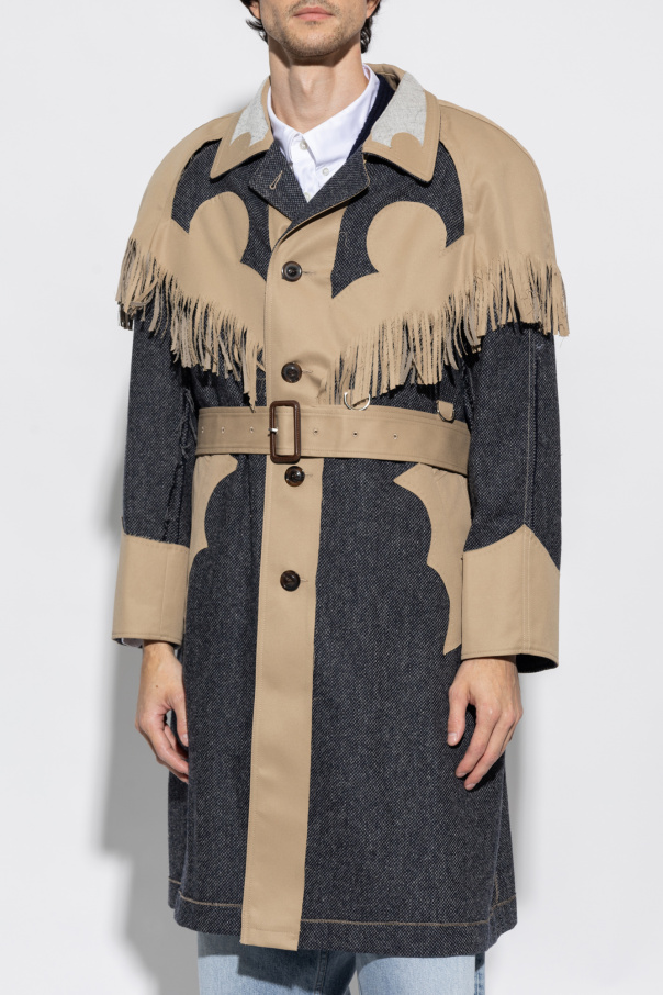 GREG LAUREN checked patchwork wrap-around jacket | Maison